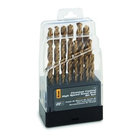 Titan DRILL BIT SET 22 PC TITANIUM TL11006
